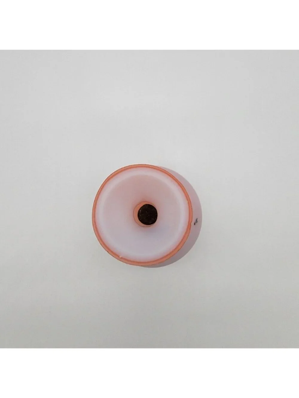 Antique Victorian Handpainted Peach Blow Satin Glass Vase With Floral Motif